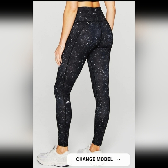 Fabletics Define PowerHold High Waisted Legging XXS Black Space Splatter - Picture 7 of 8